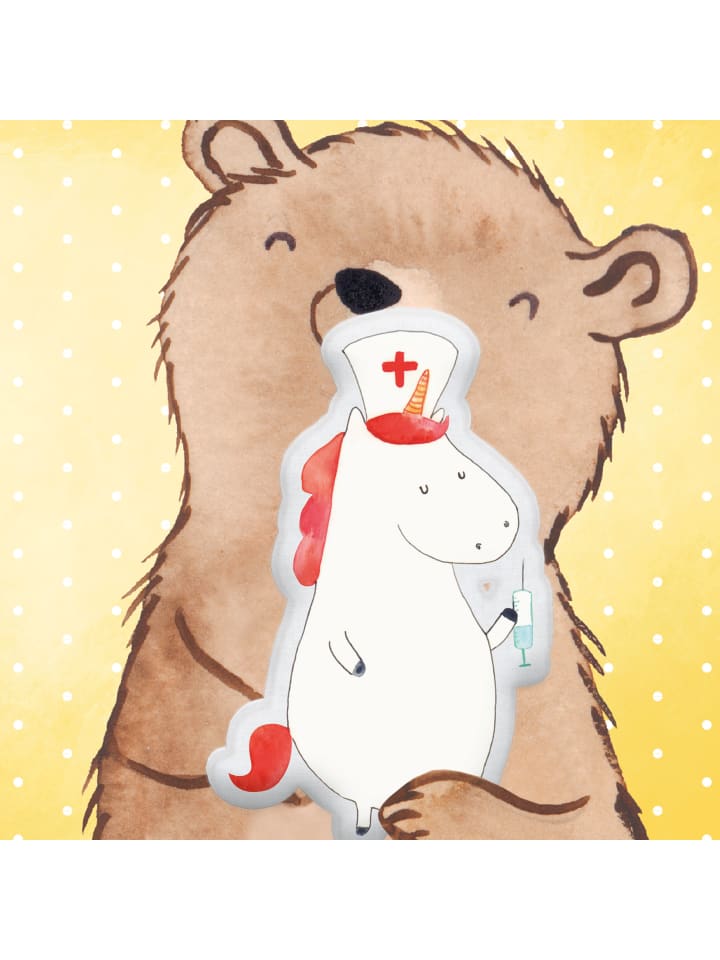 Mr. & Mrs. Panda Kissen Kuscheltier Einhorn Krankenschwester ohn... in Weiß günstig kaufen
