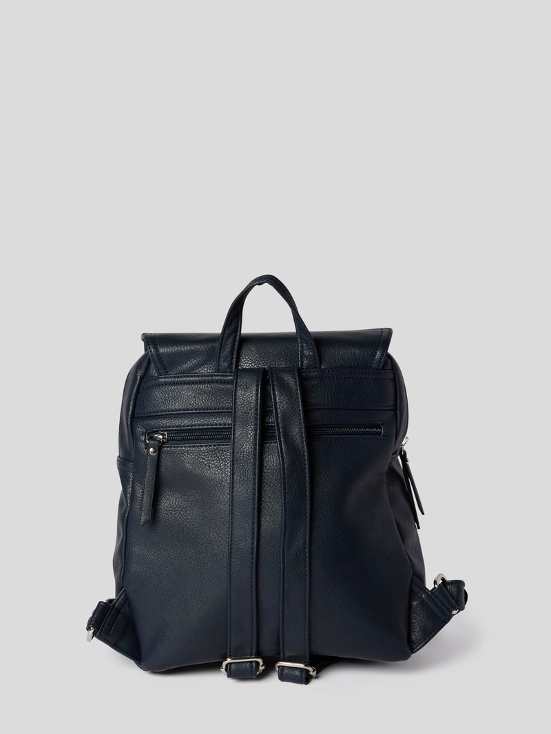 Rucksack in Leder-Optik in marineblau