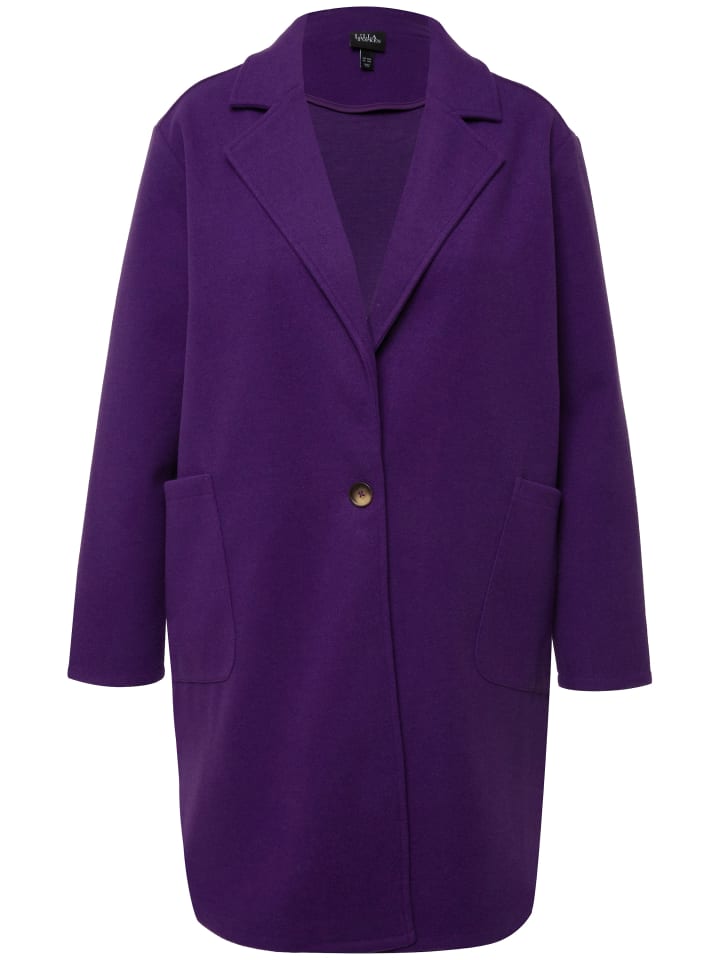 Ulla Popken Sweatjacke in tiefes violett günstig kaufen