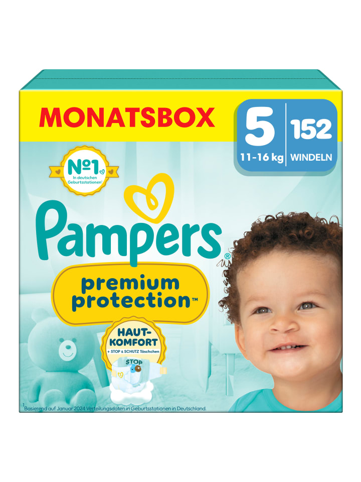 Pampers Pampers Premium Protection Größe 5, 152 Windeln, 11kg-16kg günstig kaufen 5