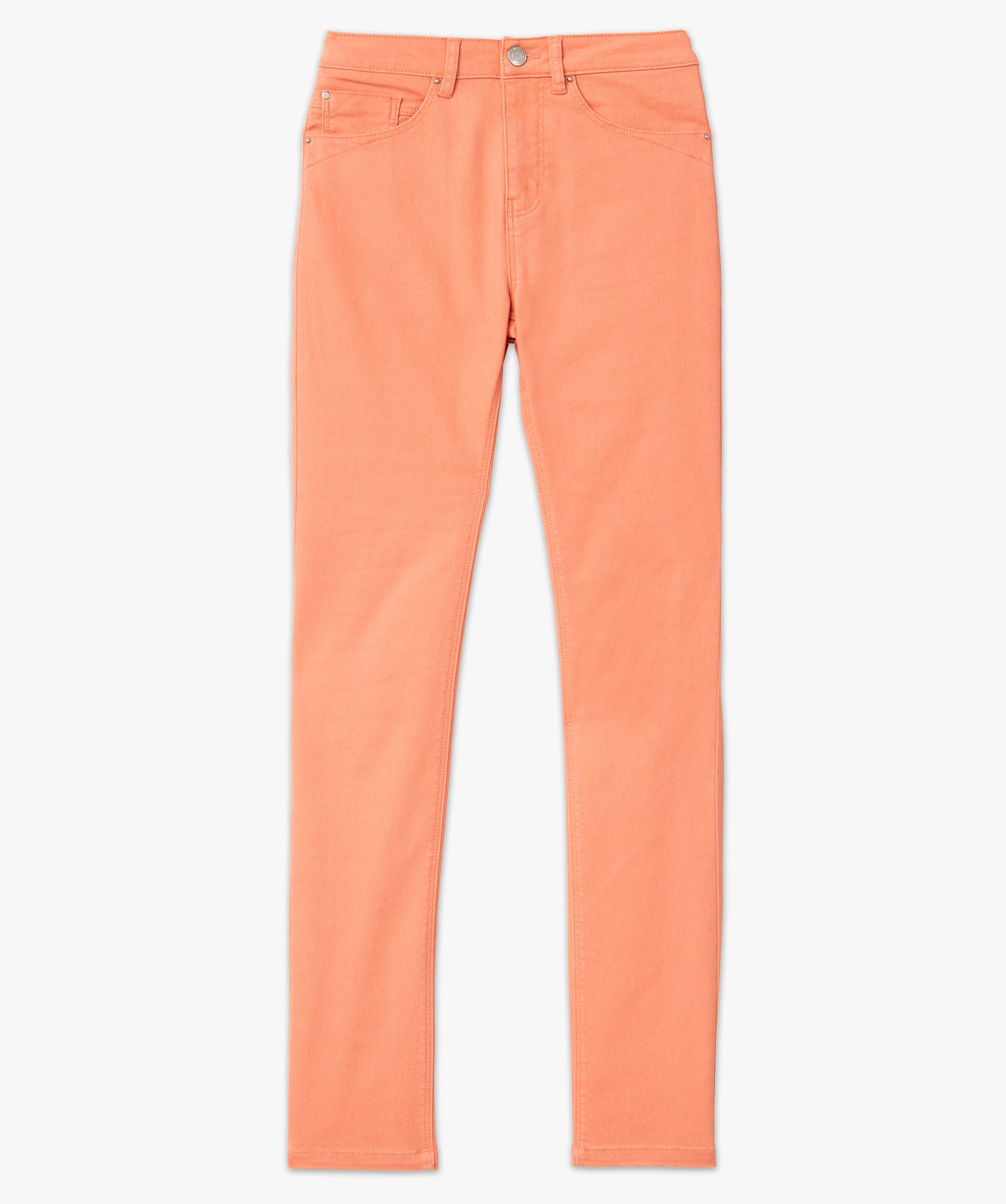 Pantalon femme coupe Regular taille normale orange | GEMO