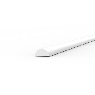 Styrene Strip - Half Cane 1.00 x 350mm (5)