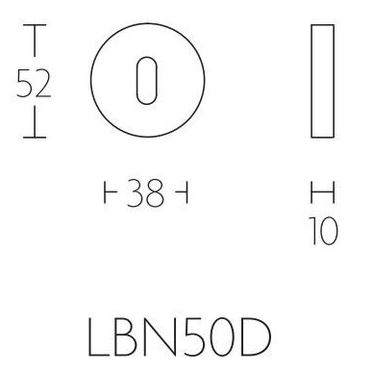 Formani 1501N016BRXX0 BASICS LBN50D placa de chave 10mm bronze