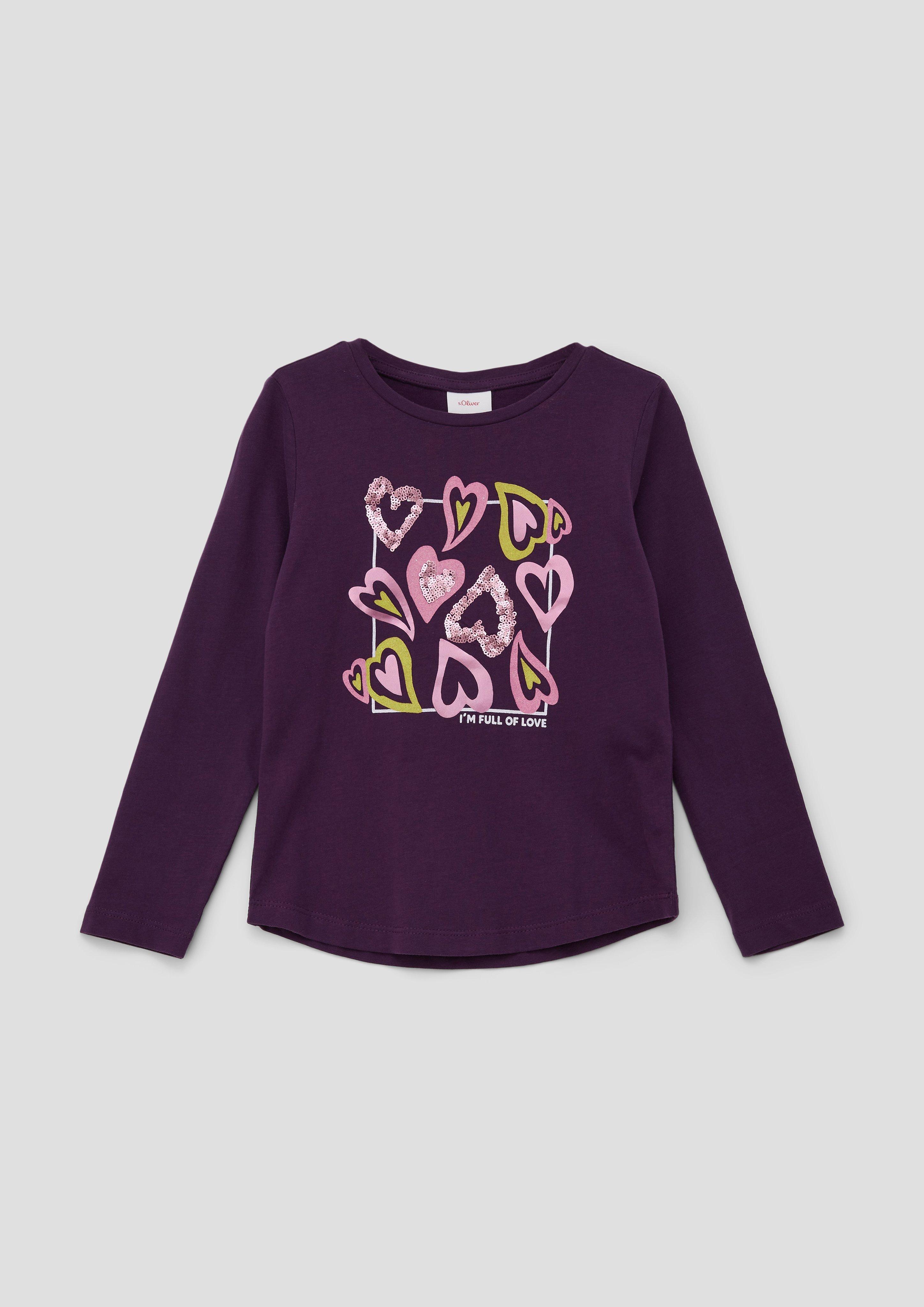 Longsleeve mit Paillettenbesatz  2133802-4836