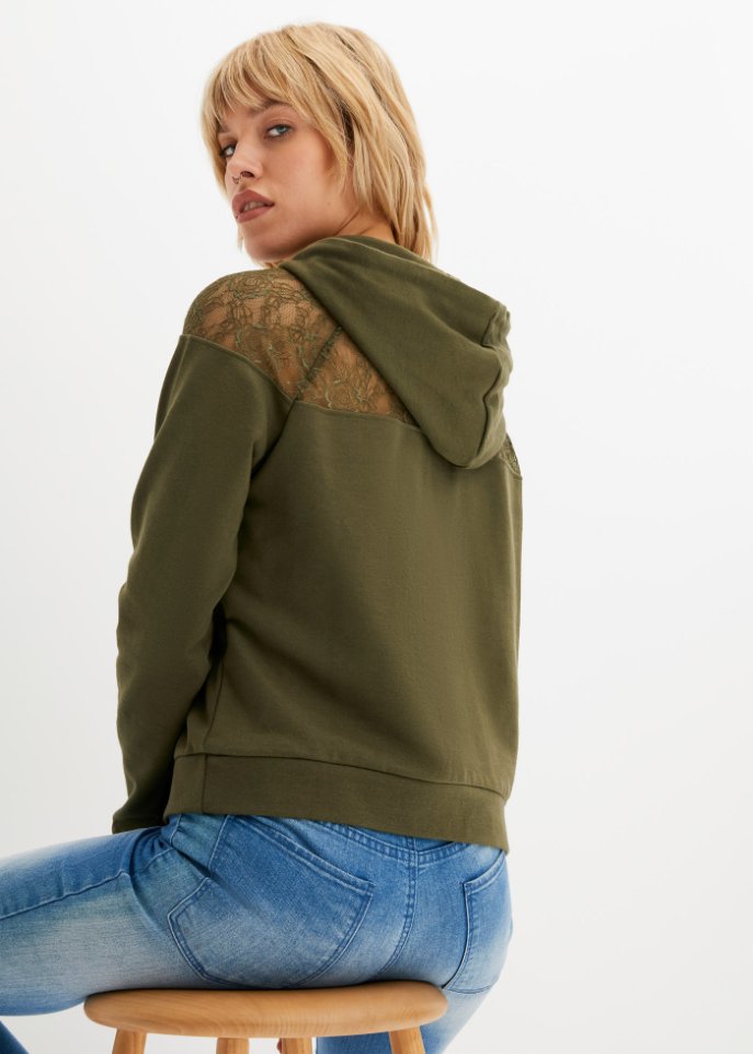 Sweatshirt mit Spitze