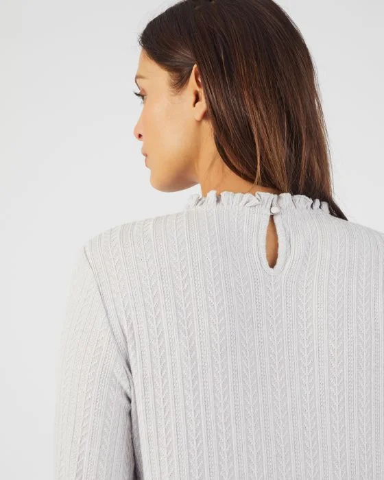 Tee-shirt en maille pointelle chaude