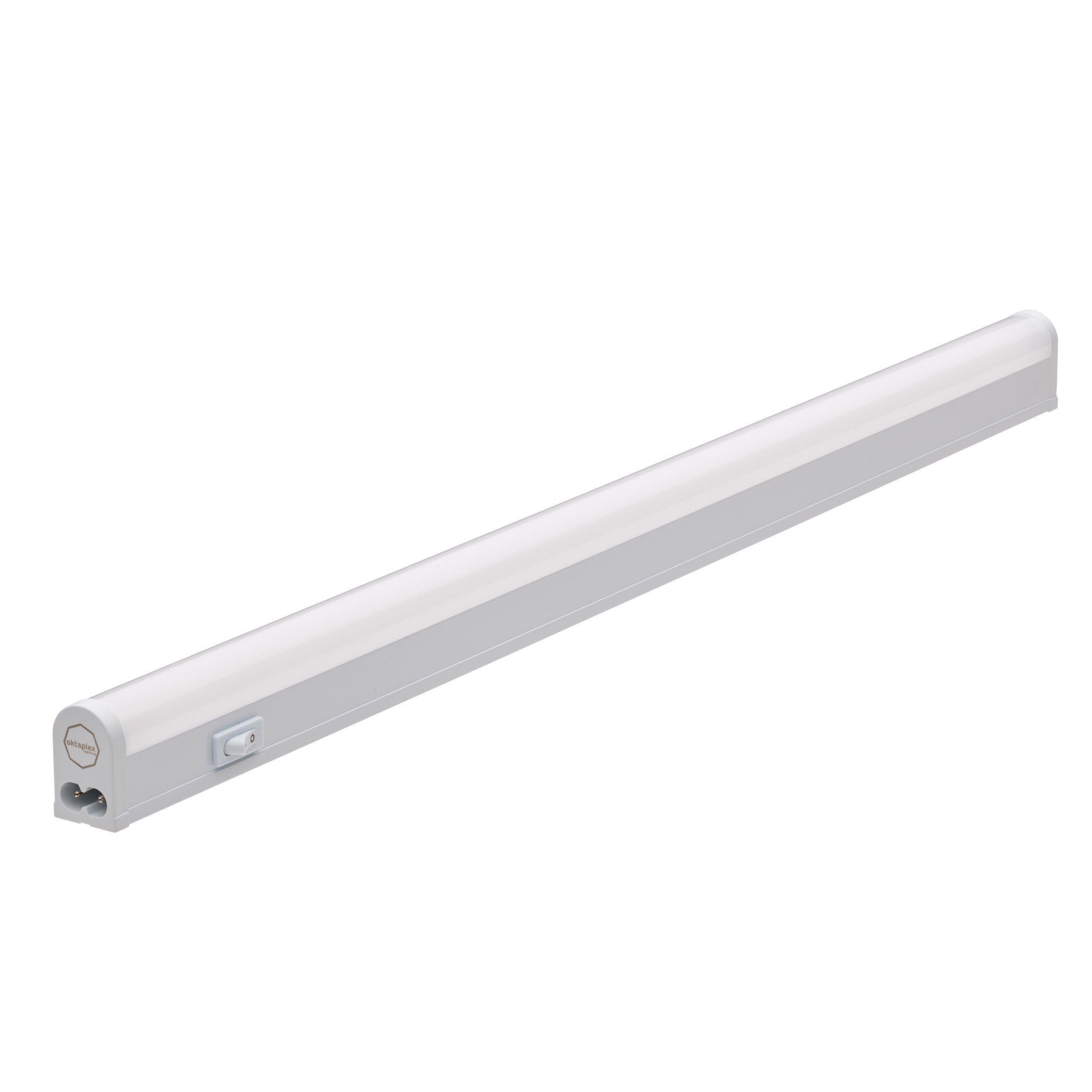 Oktaplex lighting LED Unterbauleuchte Riga 4W 28cm 230V, Ein-/Ausschalter, LED fest verbaut, Warmweiß, 3000K Lichtleiste Küche Unterschrankleuchte