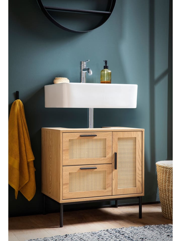 KADIMA DESIGN Waschbeckenunterschrank Eiche-Optik 60x60x40 cm mit Tür und günstig kaufen onesize