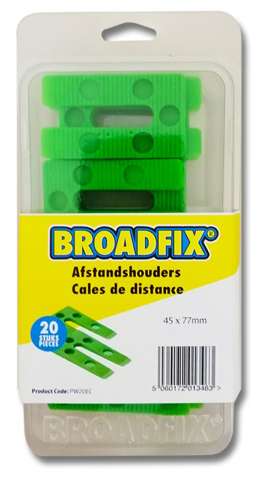 BROODFIX PW20EC Flache Ausgleichsscheiben 45x77 mm, 1-8 mm Fase, 20 Stück