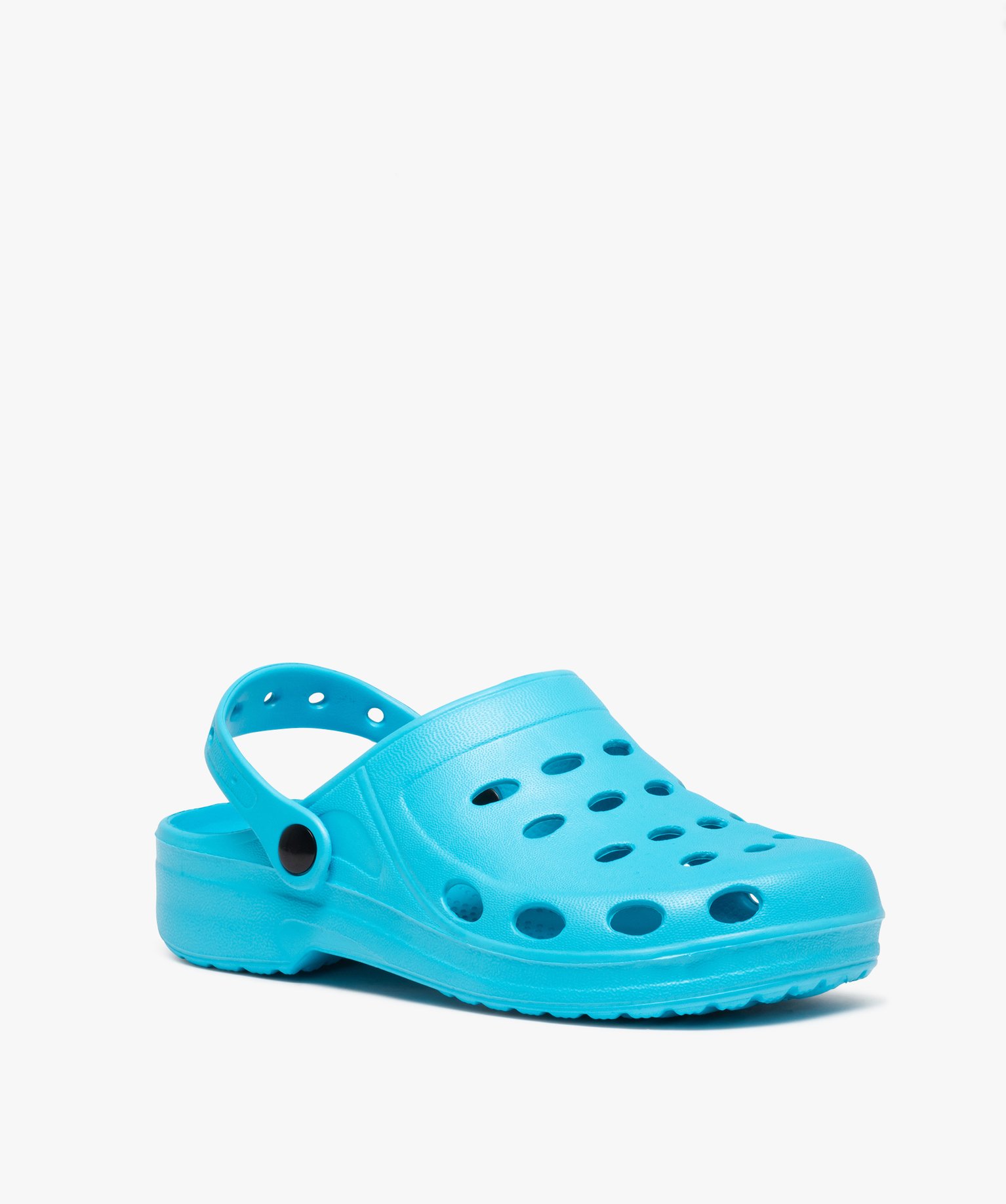 Sabots souples femme unis à perforations bleu | GEMO