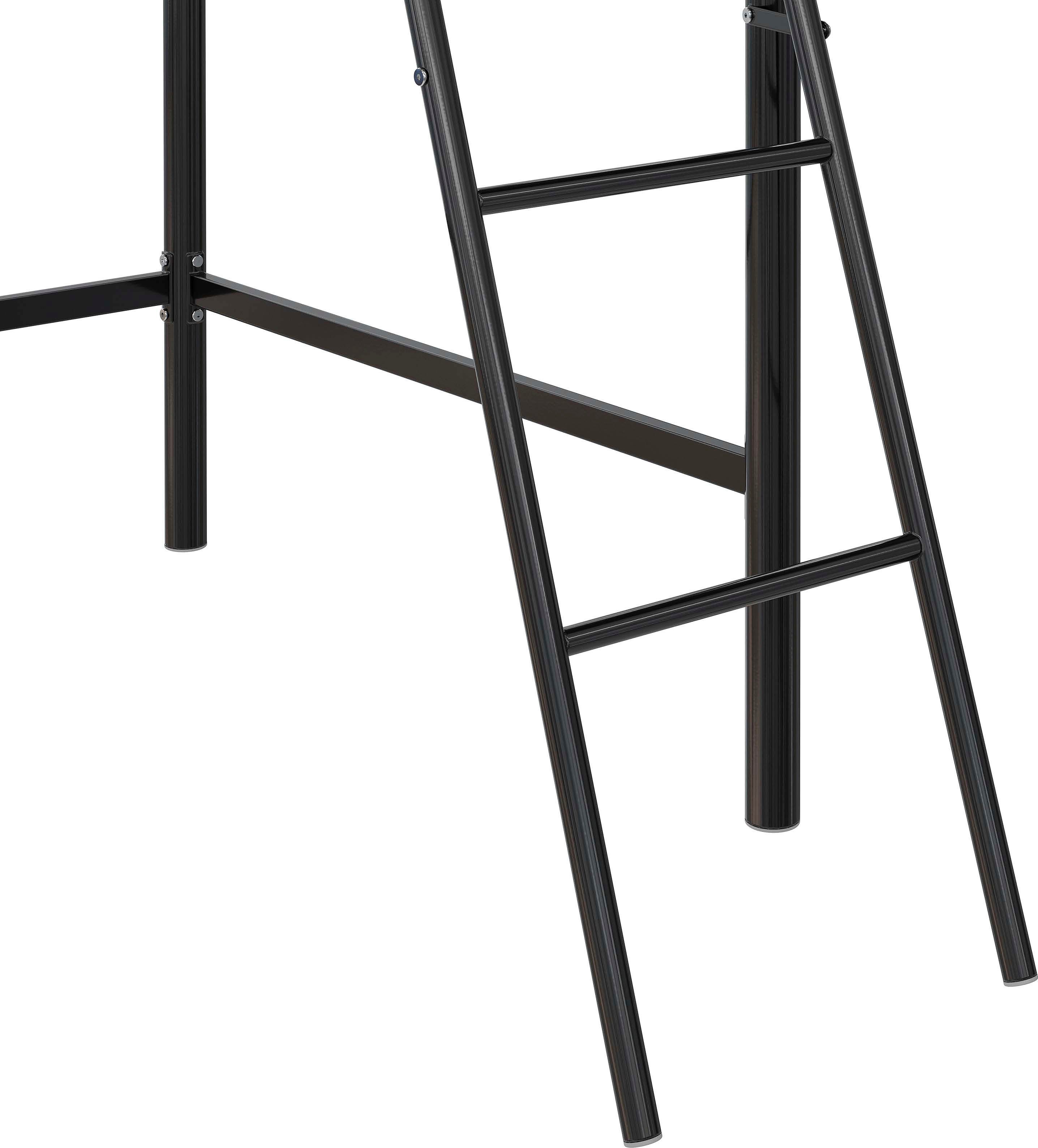 Lüttenhütt Hochbett Nils mit Lattenrost und Leiter, Matratzengröße 90x200 cm, Höhe 129 cm