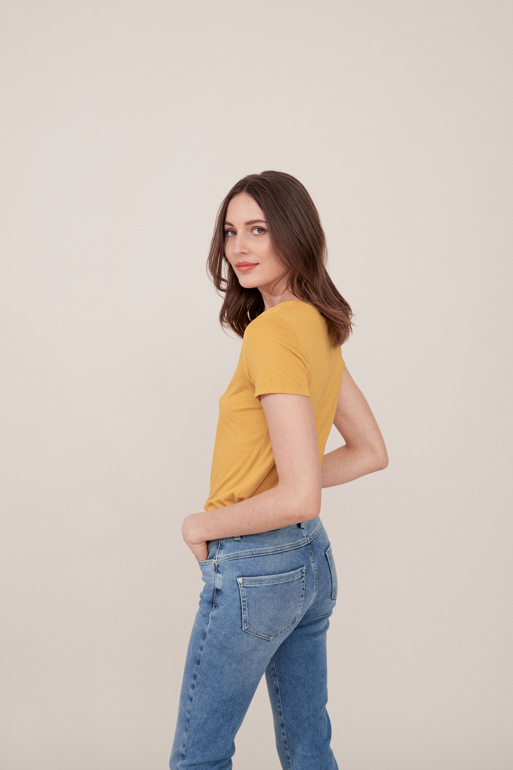 T-shirt Maddy jaune femme