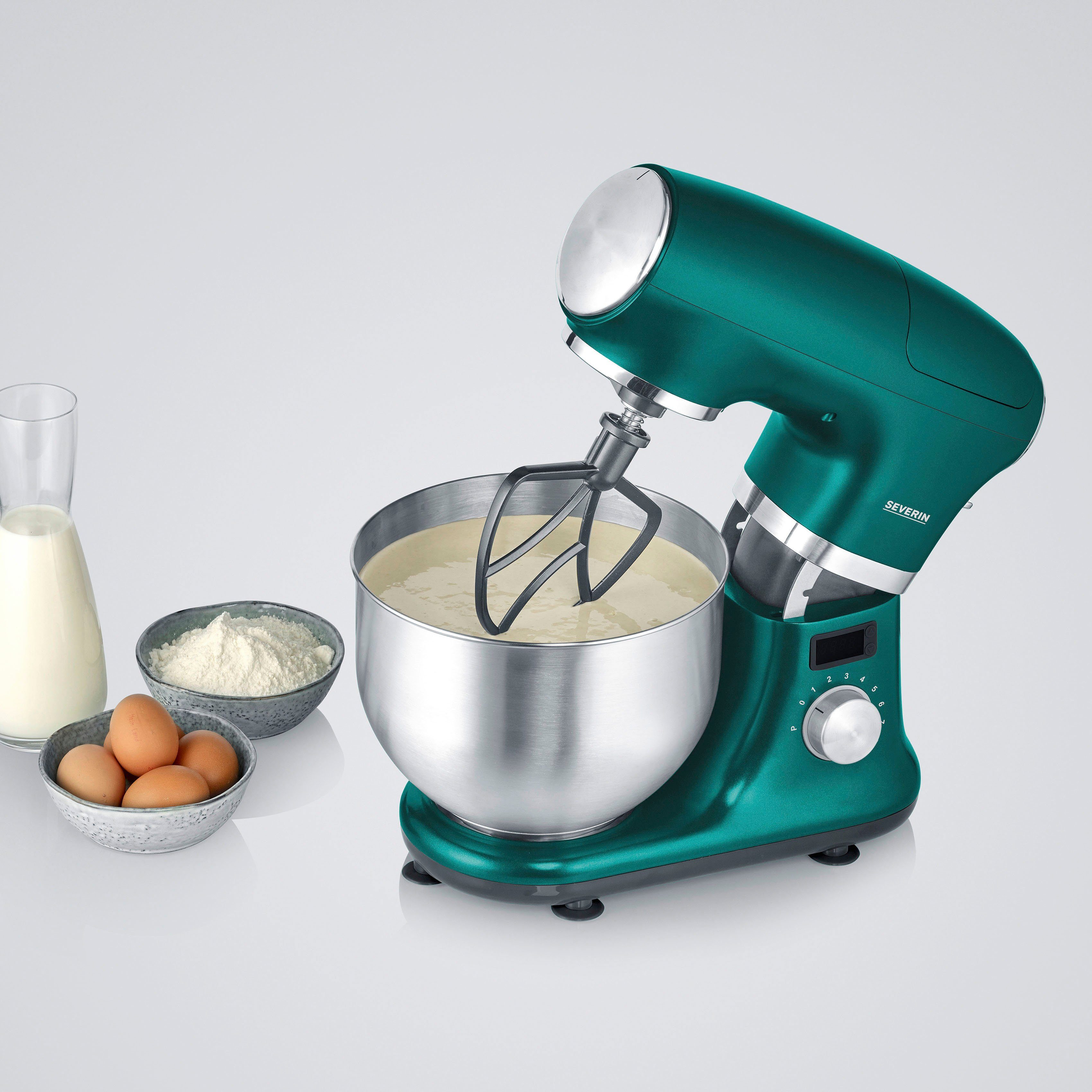 Severin Küchenmaschine 3896-088, 1000 W, 5,5 l Schüssel