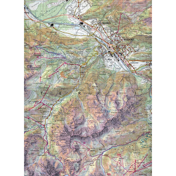 Swisstopo 1 : 50 000 Montafon Ski - Wanderkarte