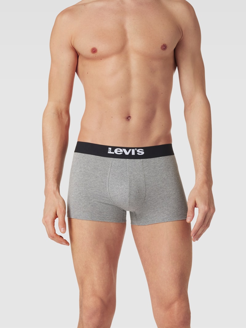 Trunks mit elastischem Logo-Bund Modell 'SOLID BASIC TRUNK' in mittelgrau