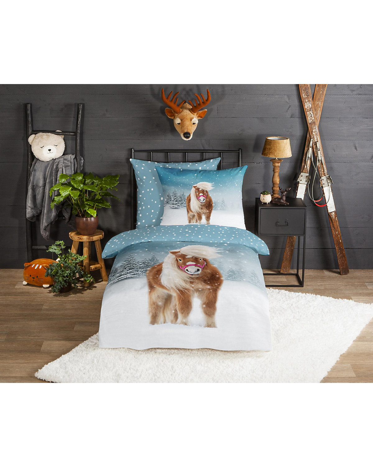 Bettwäsche 135x200+1-80x80 flanel kids Good Morning no.30517 multi