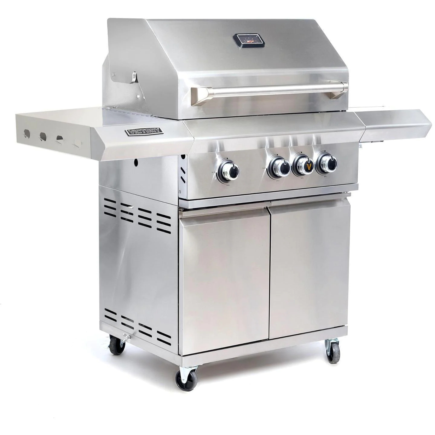 Victory 3-Burner Propane Gas Grill With Infrared Side Burner - BBQ-VCT3BSB-LP