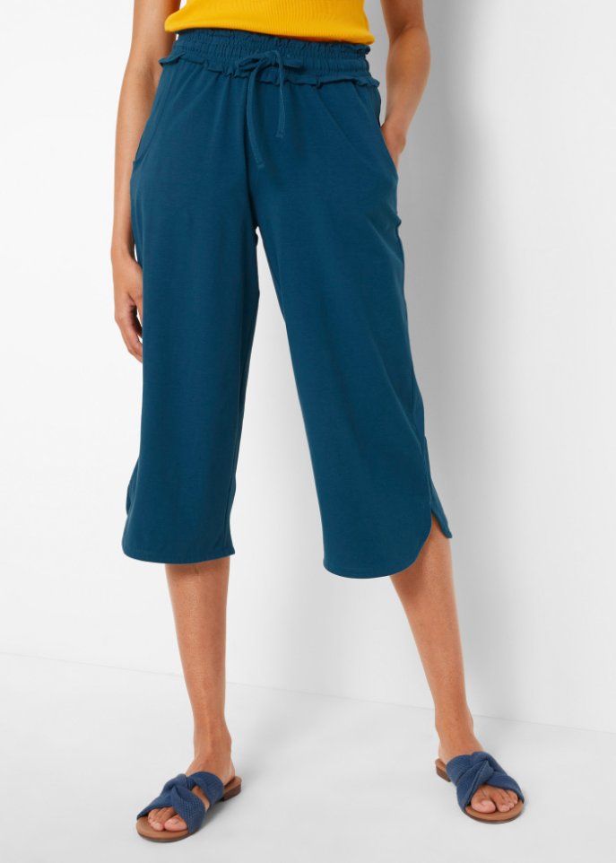 Weite Jersey-Culotte, 3/4-Länge mit Bequembund
