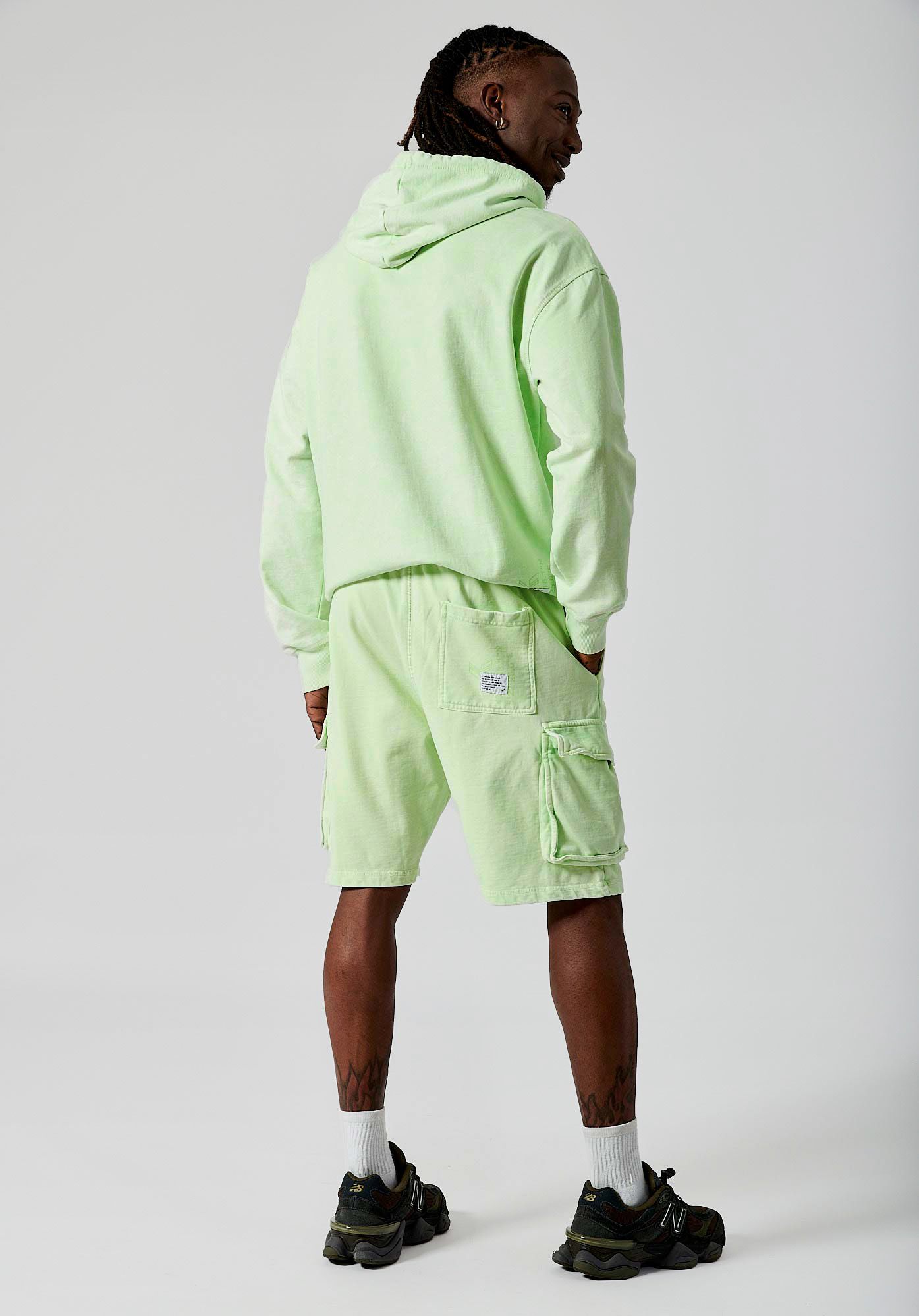 BINX   Short vert homme 100% coton