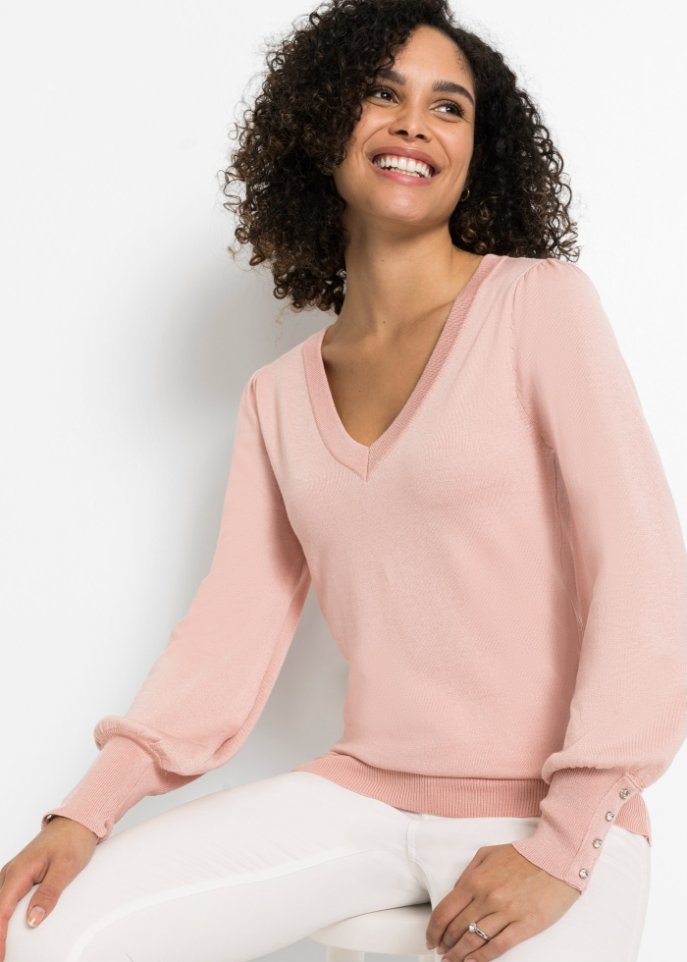 Pullover mit Schmuckknöpfen
