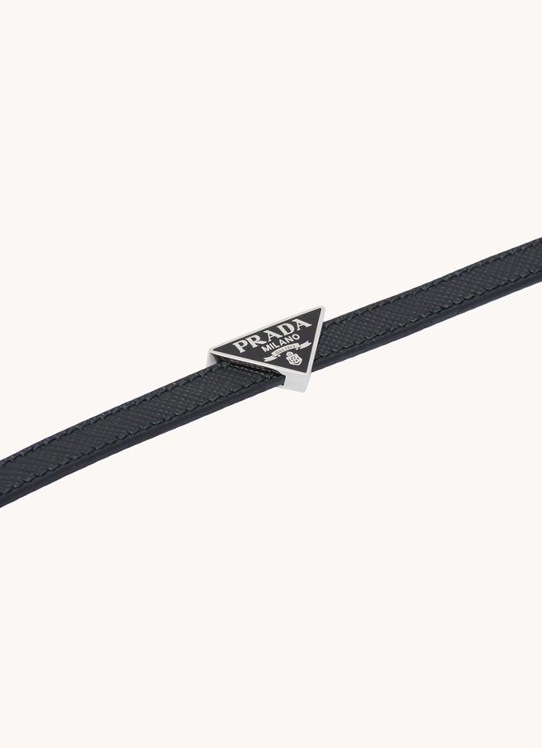 Prada leather bracelet with logo