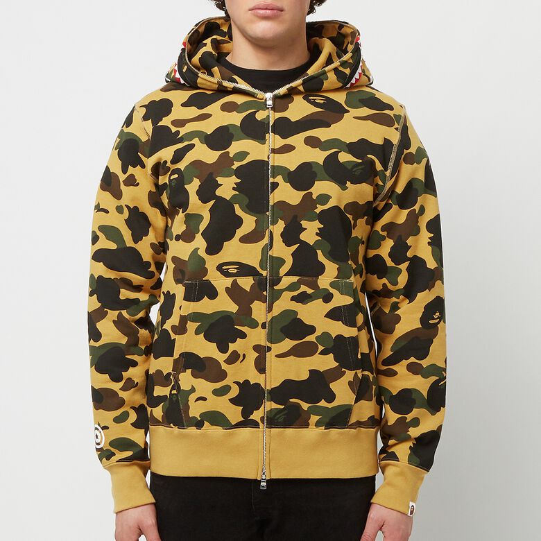 A Bathing Ape 1ST Camo Shark Full Zip Hoodie gelb