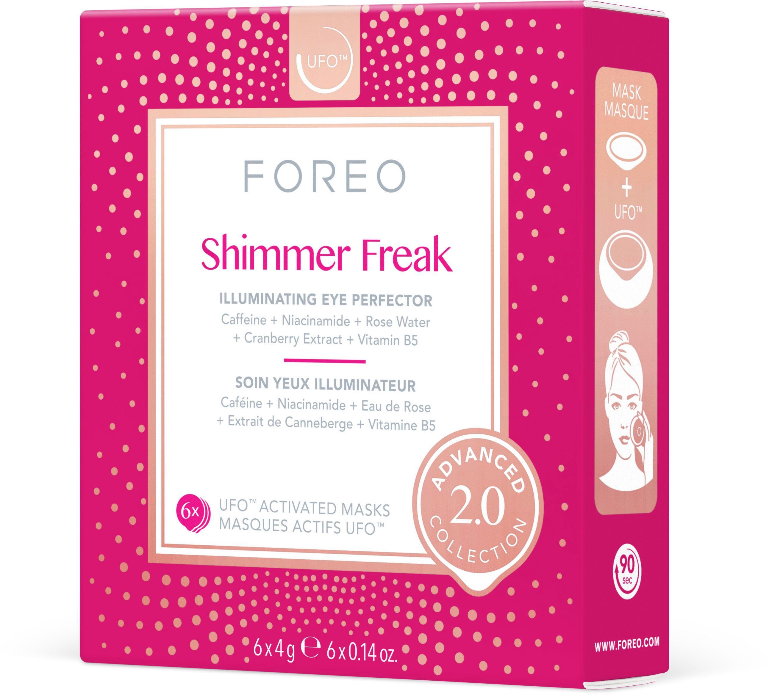 FOREO Gesichtsmaske UFO™ Mask Shimmer Freak 2.0 Packung, 6-tlg., komptibel mit UFO™ & UFO™ mini