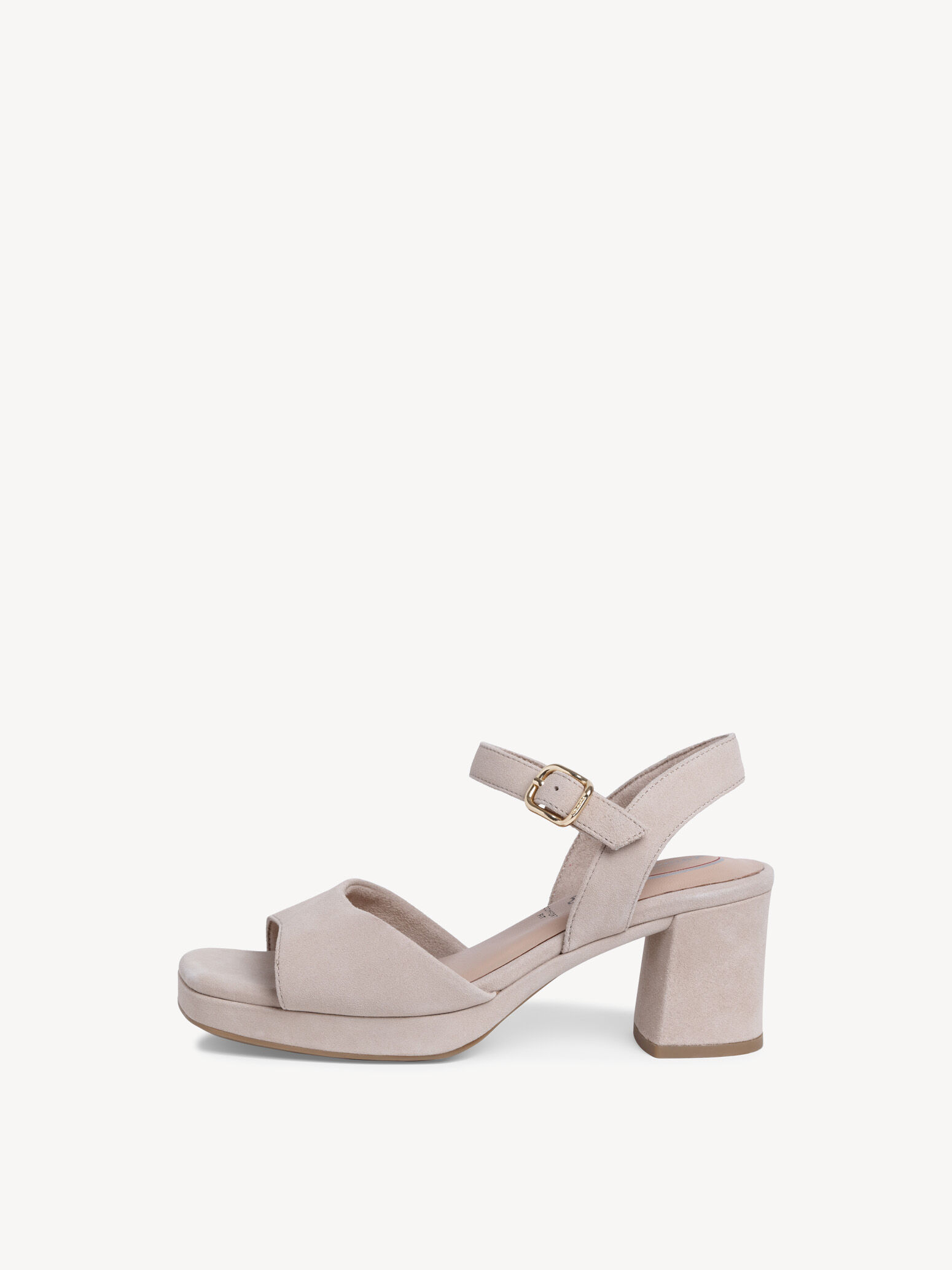 Sandale à talon en cuir - marron