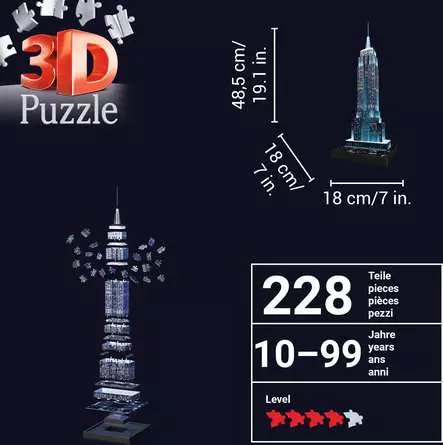 Ravensburger Empire State Building bei Nacht