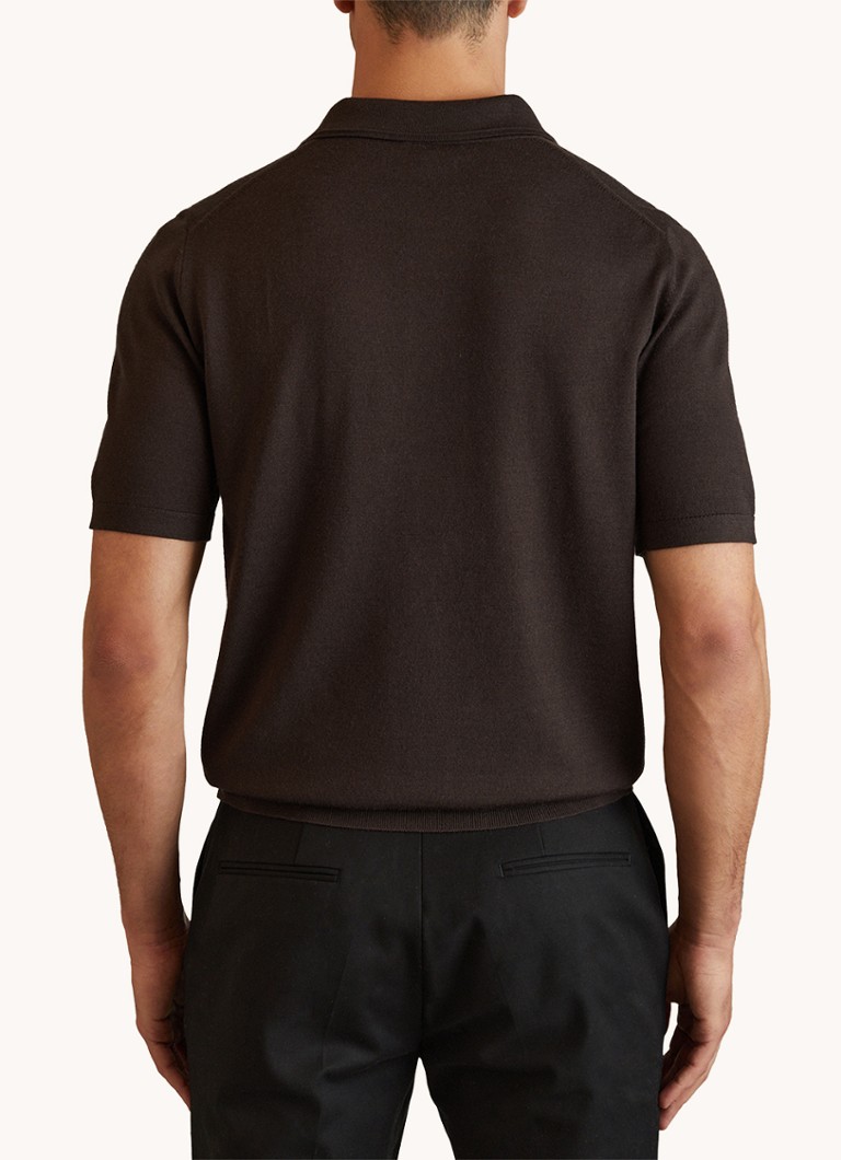 Polo Reiss Manor de malha fina e corte slim, confeccionada em lã merino.