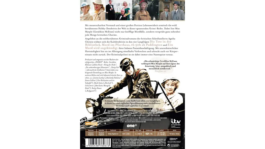 Agatha Christie: MARPLE - Staffel 1 - Erstmals die komplette erste Staffel mit allen vier Langfolgen  [2 DVDs]