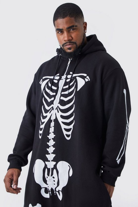 Plus Halloween Skelett-Onsie