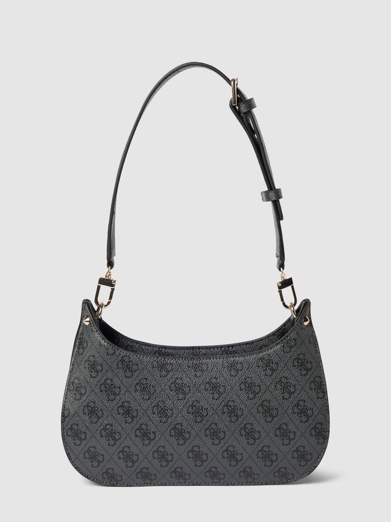 Handtasche mit Allover-Label-Details Modell 'MERIDIAN' in graphit