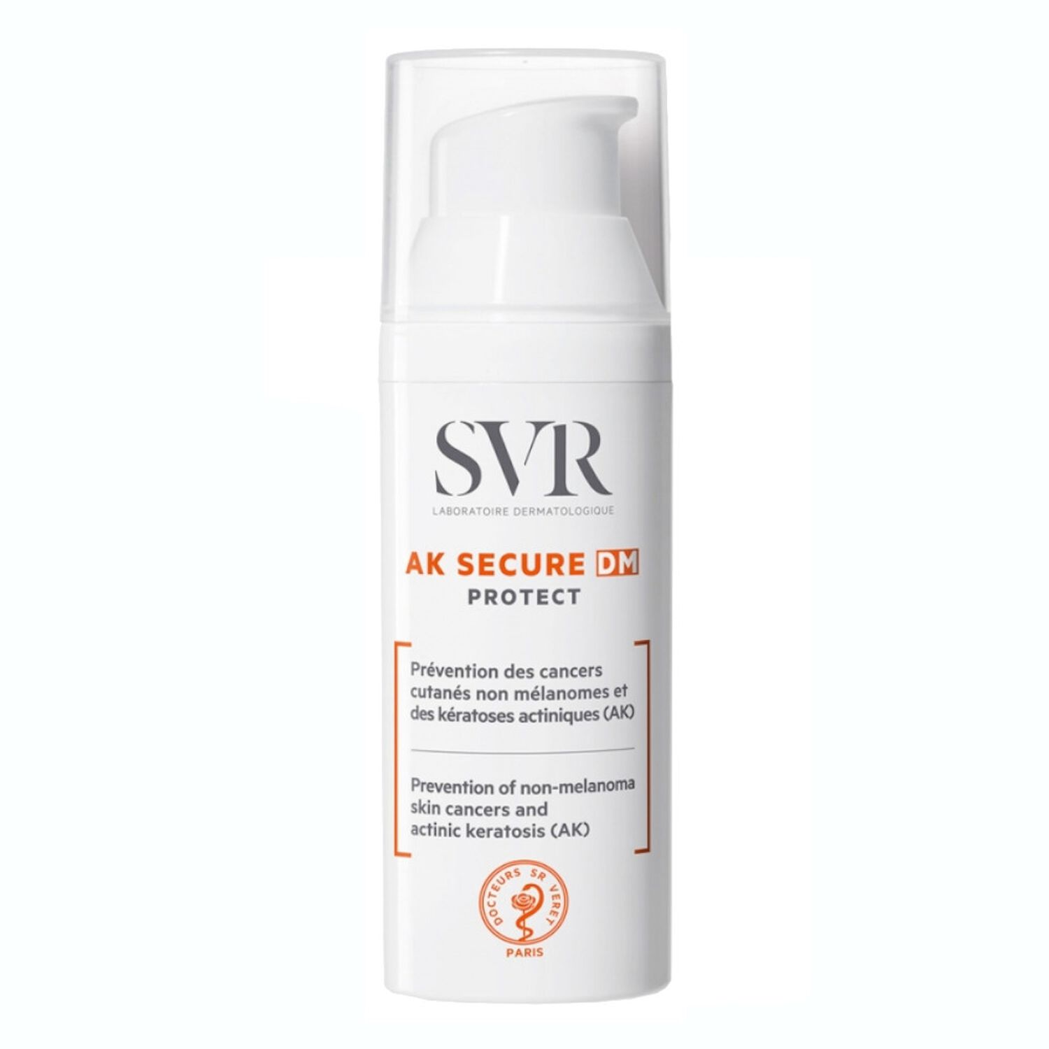 SVR AK Secure DM Prévention Cancers Cutanés Non Mélanomes et AK - SPF50+ 50 ml