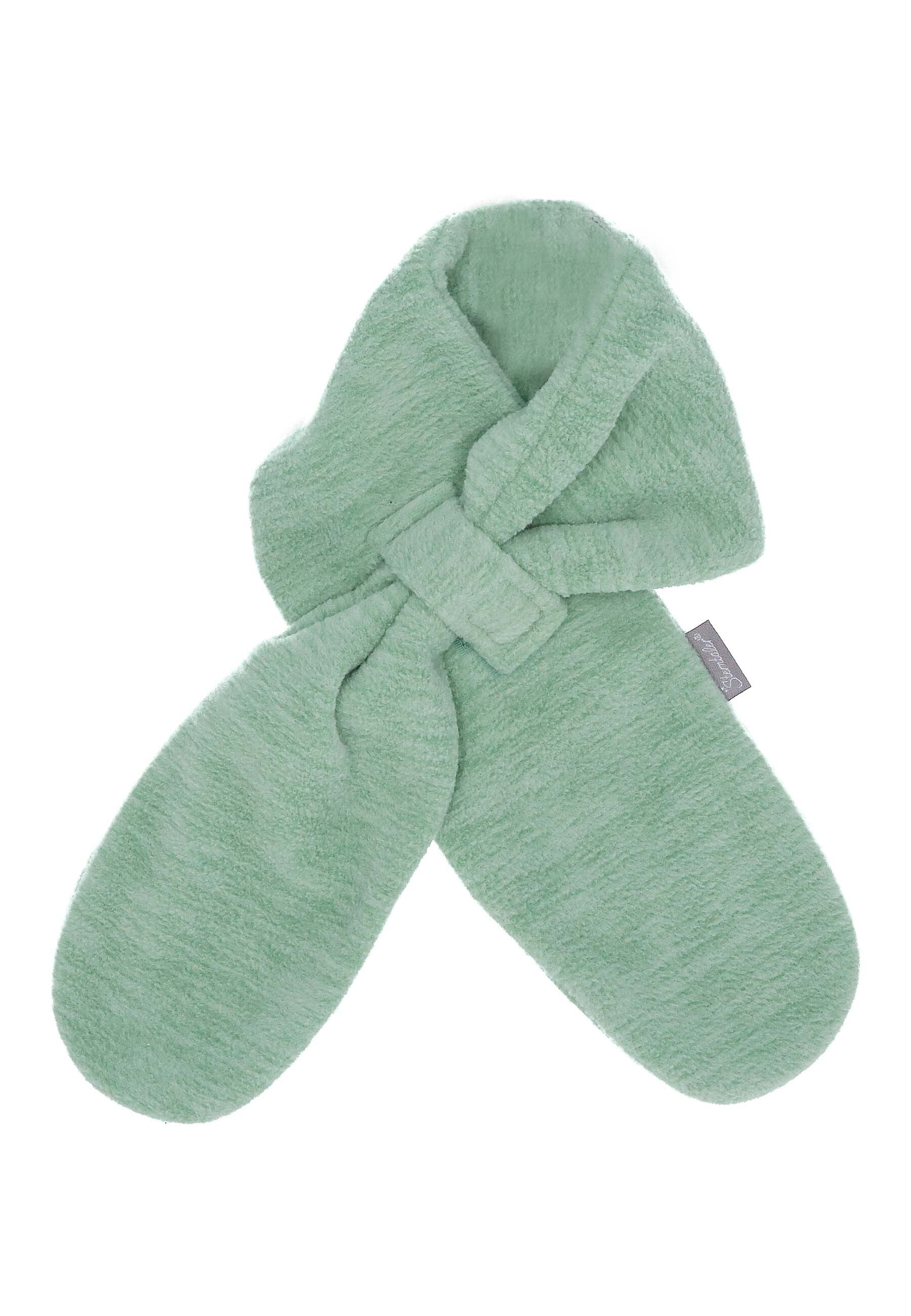 Schal aus Microfleece melange (recycelt) m. Riegel
