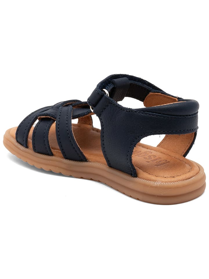 bisgaard Leder-Sandalen in Dunkelblau günstig kaufen
