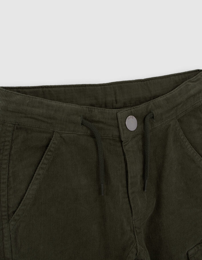 Pantalon BATTLE kaki en velours garçon