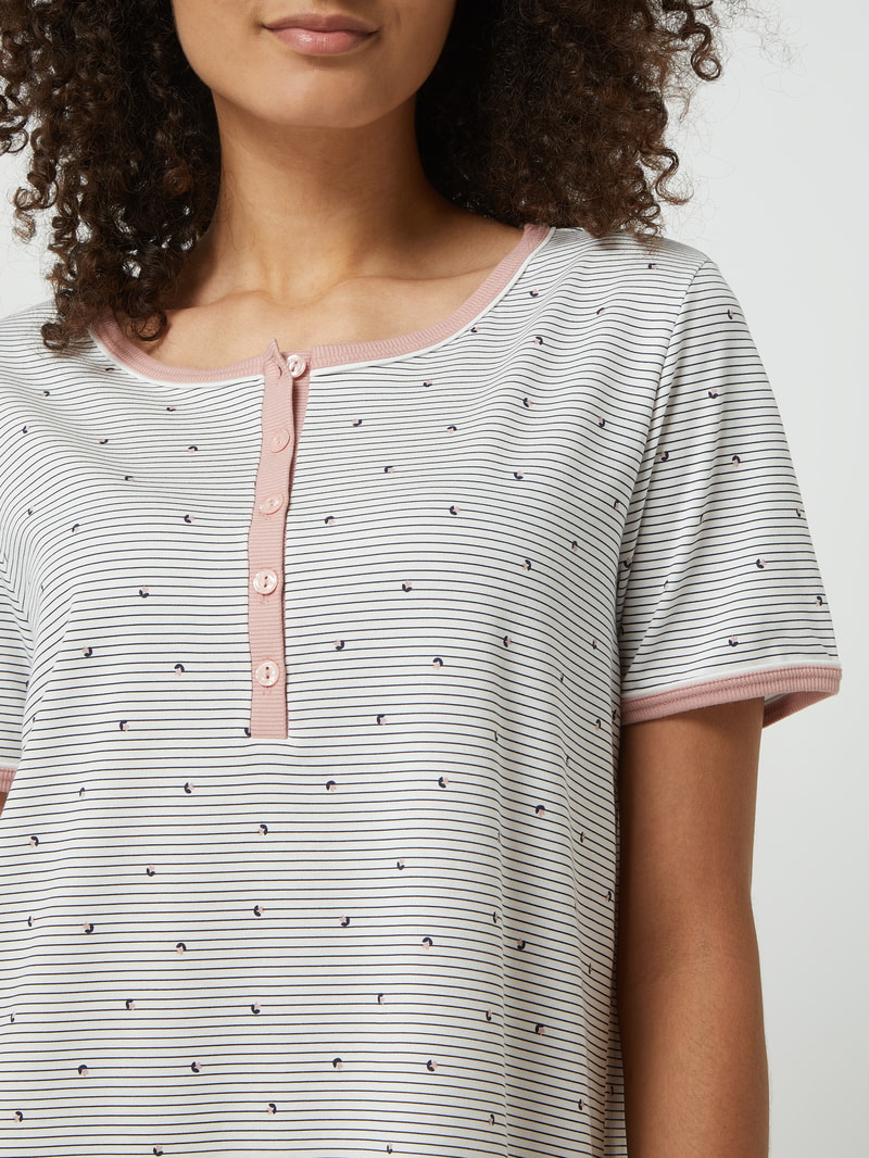 Nachthemd mit Allover-Muster Modell 'Sweet Dreams' in offwhite