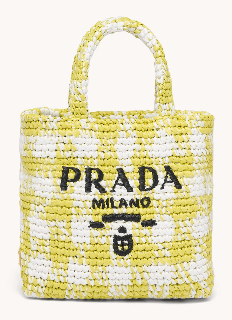 Petit sac à main Prada en raphia