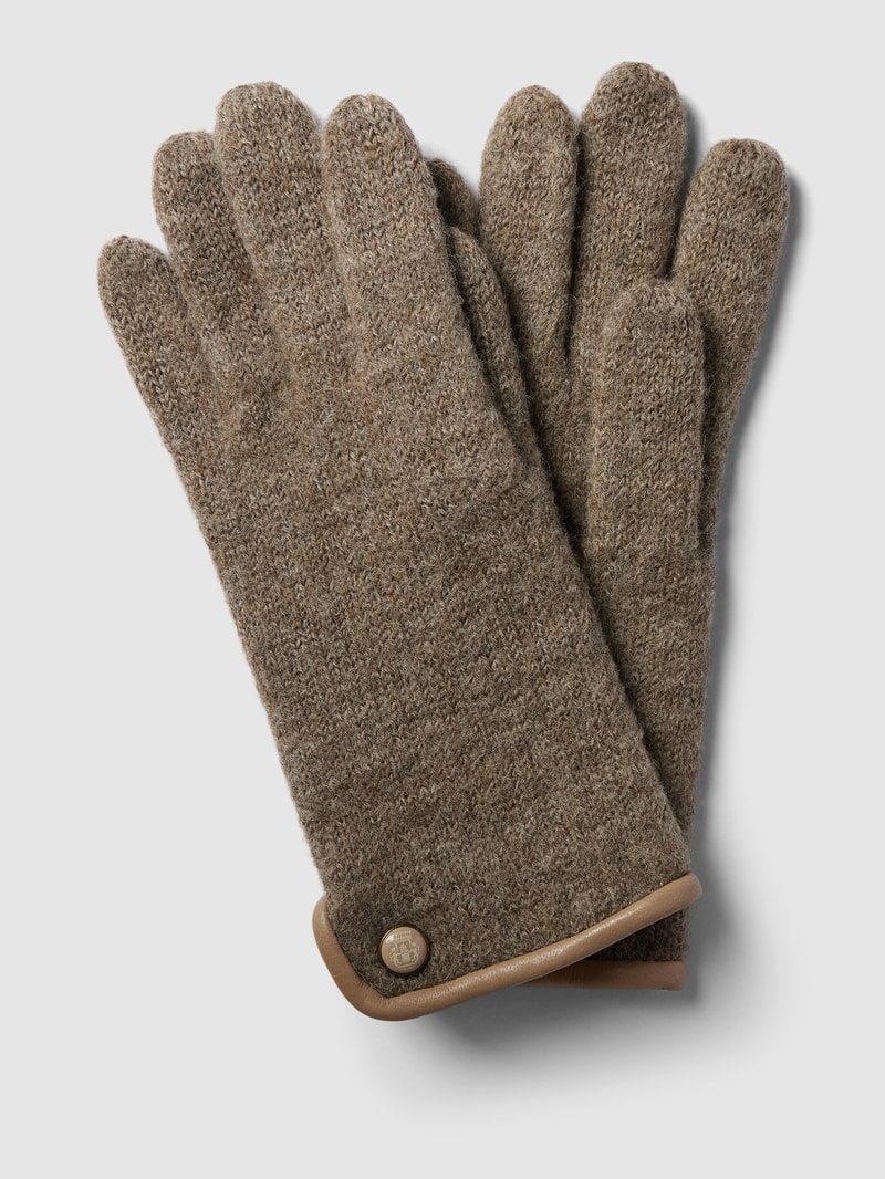 Handschuhe aus Schurwolle Modell 'WALK' in taupe