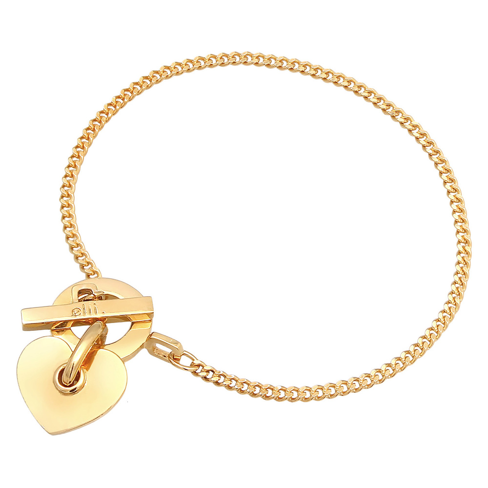 Elli PREMIUM Elli PREMIUM Bracelet Femmes Pendentif coeur moderne T-Bone en argent sterling 92 Bracelet