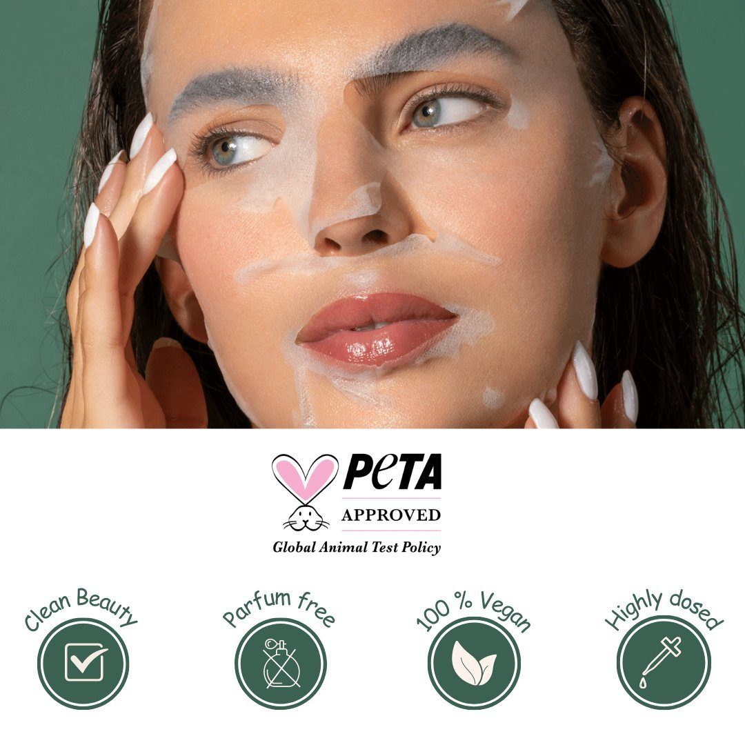 Sisters & Me Gesichtsmaske 5x Sisters & Me Retinol Serum Maske für Gesicht, Anti-Aging, 5-tlg.