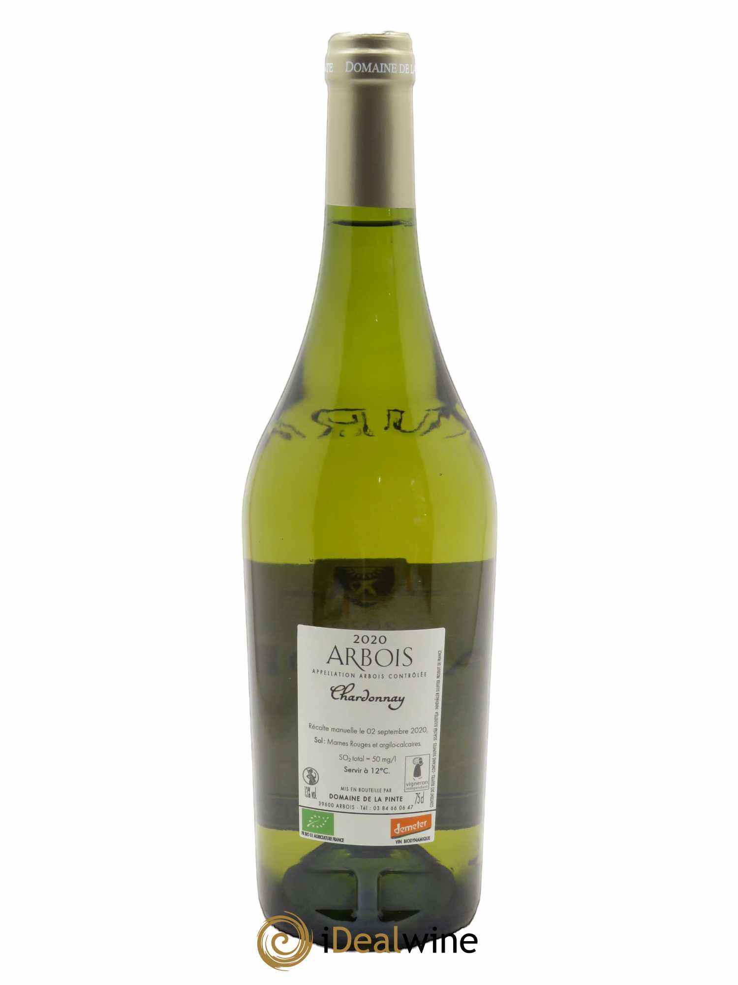 Arbois Chardonnay Domaine de la Pinte  2020 - Lot de 1 Bouteille