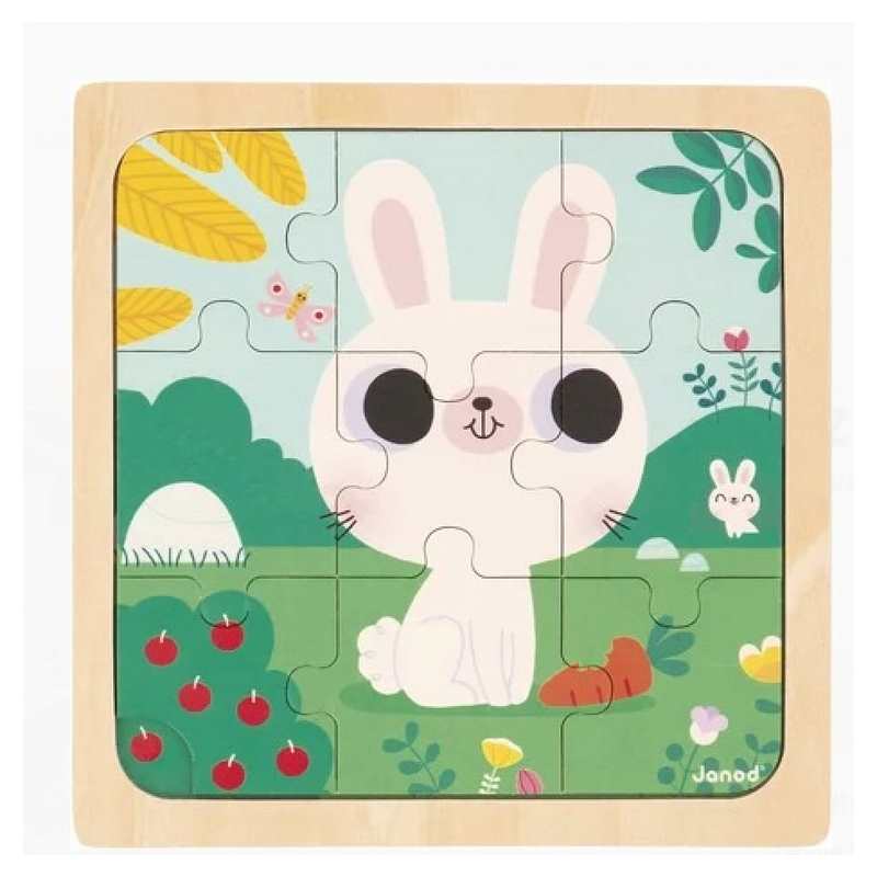 Puzzle Lapin blanc 9 pièces