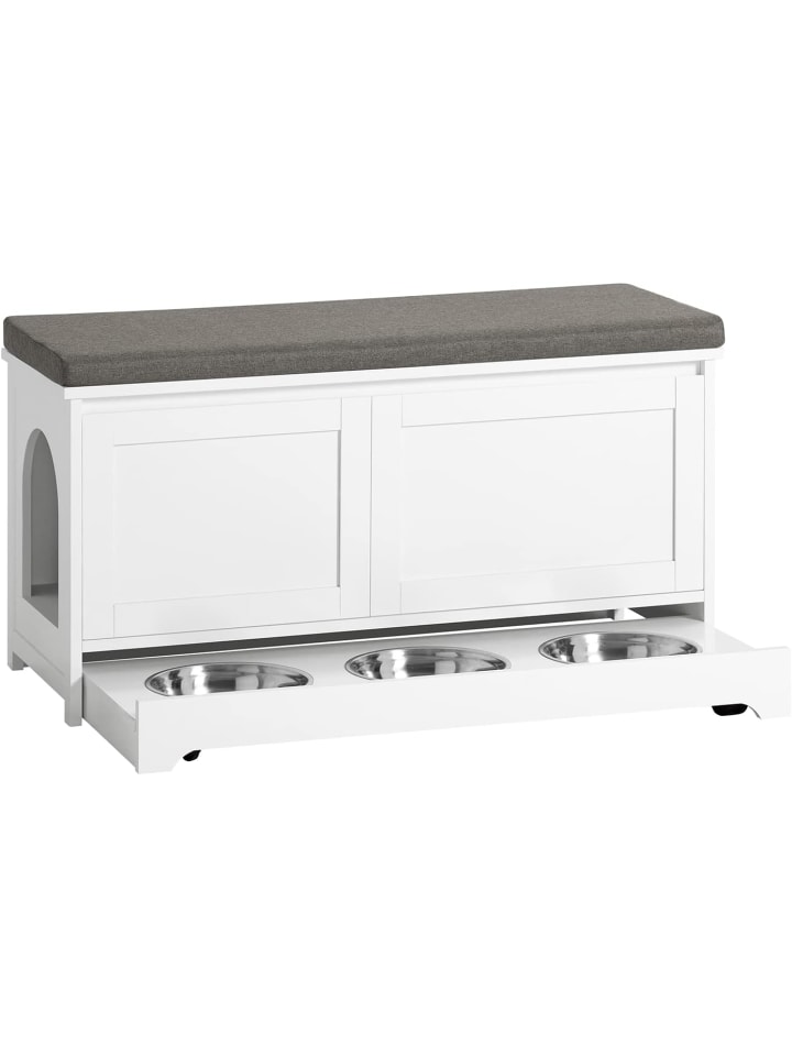 SoBuy Katzenhaus in Weiß - (B)90 x (H)44 x (T)36cm günstig kaufen onesize