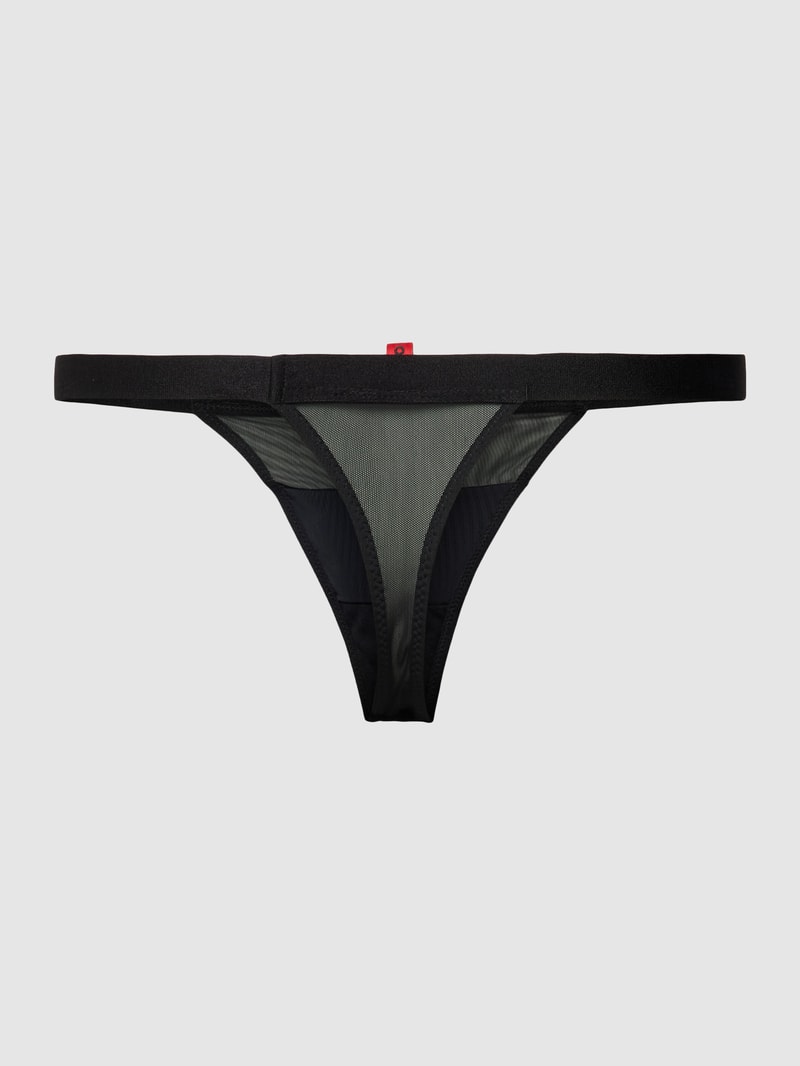 String in semitransparentem Design Modell 'Velvet' in schwarz