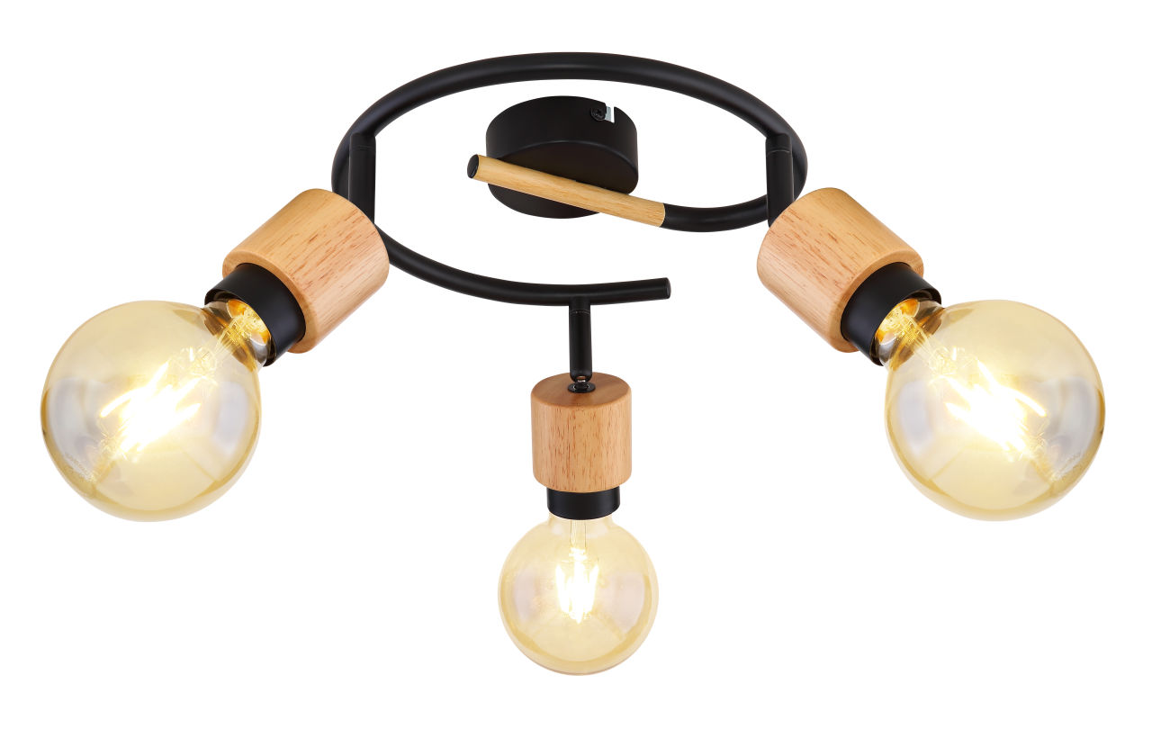 Globo Lighting - JORNA - Strahler Metall schwarz matt, 3x E27