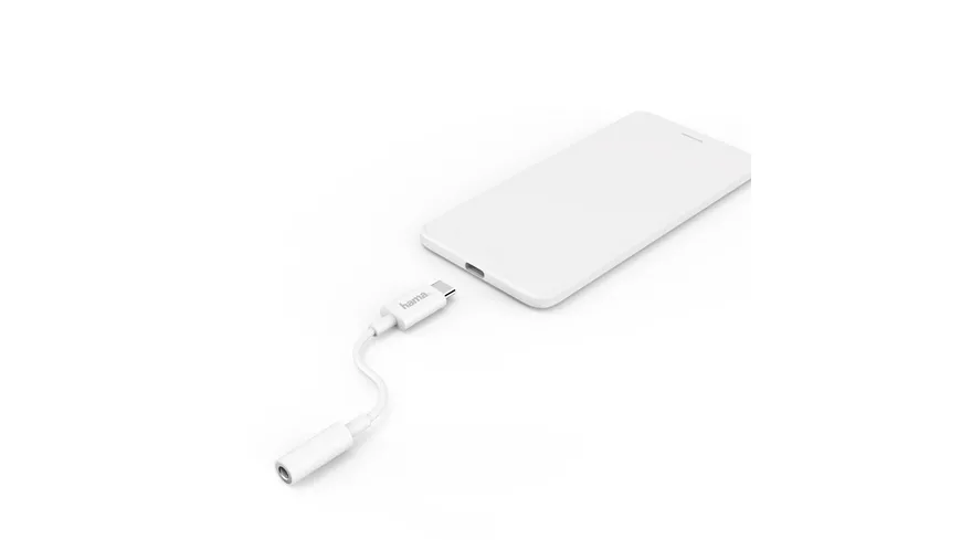 Hama USB-C-Adapter auf 3,5-mm-Audiobuchse, Weiß