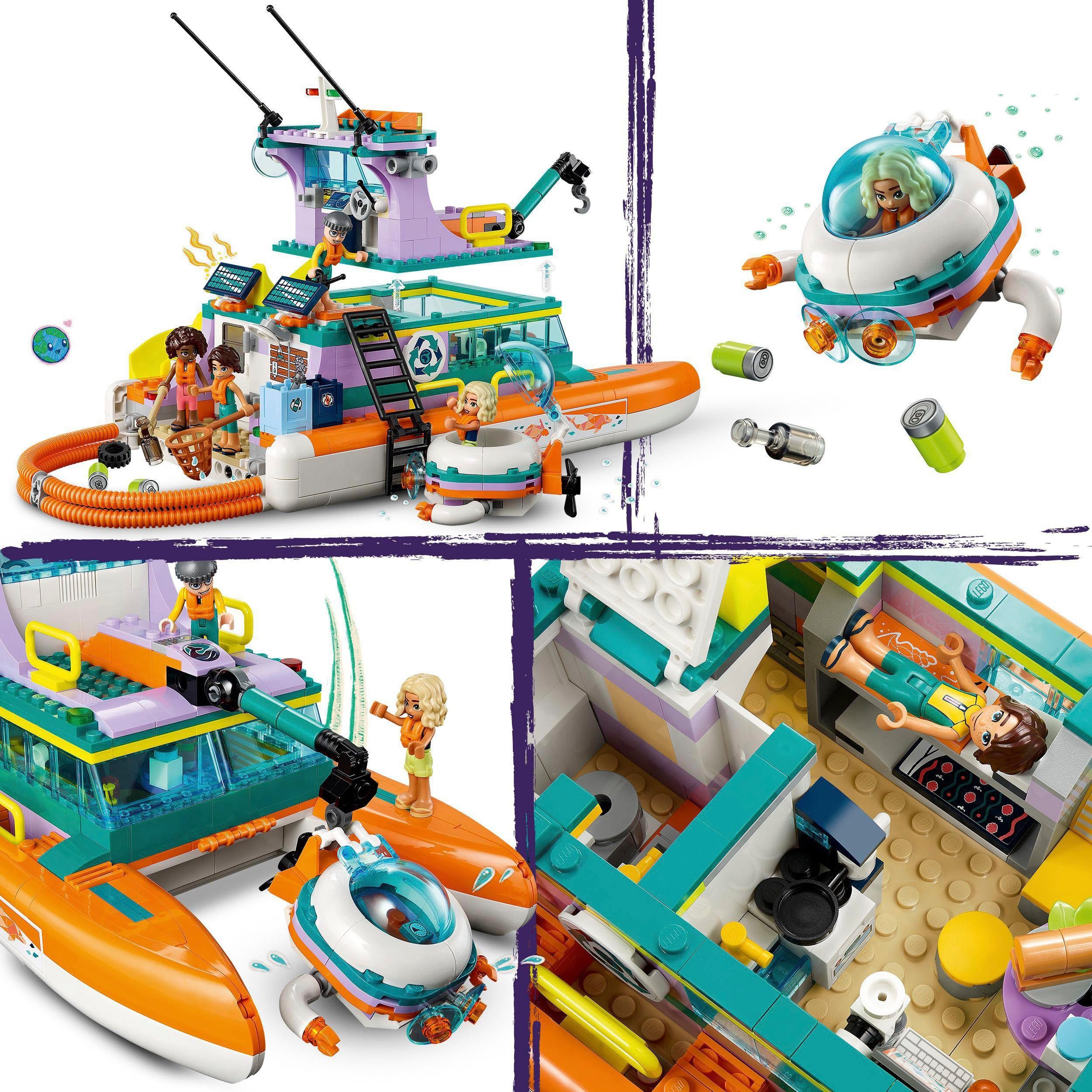 LEGO® Konstruktionsspielsteine Seerettungsboot (41734), LEGO® Friends, (717 St), Made in Europe