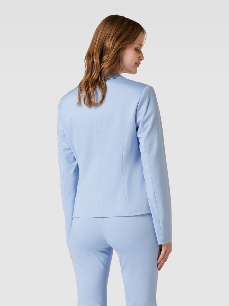 Blazer aus Viskose-Mix mit Stretch-Anteil mit Pattentaschen in himmelblau